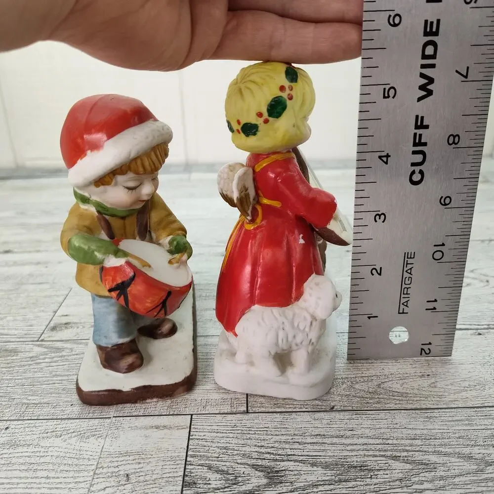 Verona Vergasi Christmas Tea‎ Light Candle Holder Pair Porcelain 5